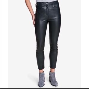 DKNY Stretch Faux Leather Jeans